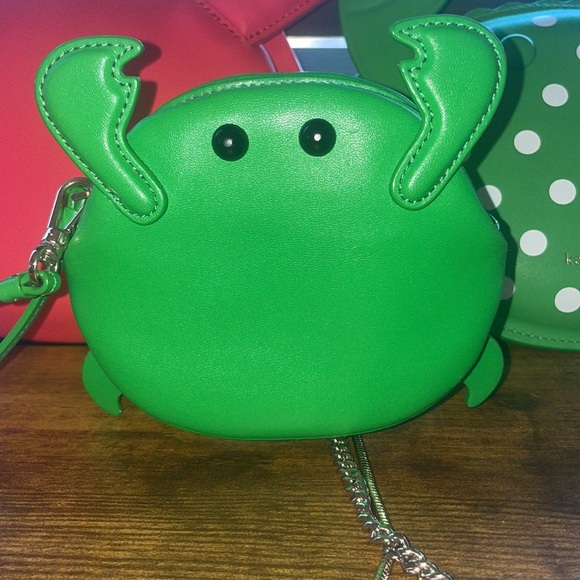 Kate Spade Shelly Green & Red Crabs Crossbody with Coin Purse, limited edition - Picture 9 of 9